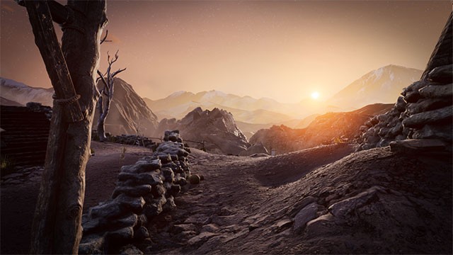 Nhiệt độ cực cao và tình trạng thiếu nước, lương thực tạo nên cái khó cho game Arid