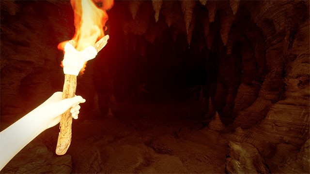 Đốt đuốc và di chuyển trong đêm để tìm tài nguyên hoặc khám phá hầm mỏ