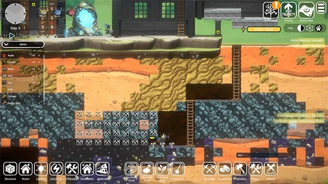 Thu thập tài nguyên để phục vụ cho xây dựng pháo đài cũng như chế tạo vũ khí trong Ark of Charon game