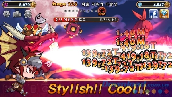 Hình ảnh đồ họa chibi đáng yêu trong Armpit Hero: VIP cho Android