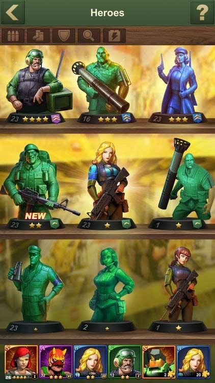 Tuyển dụng nhiều anh hùng lính đồ chơi xanh khác nhau