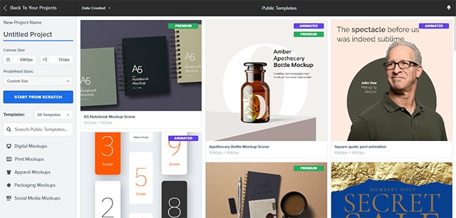 Artboard Studio cung cấp template miễn phí để thiết kế đồ họa, website...