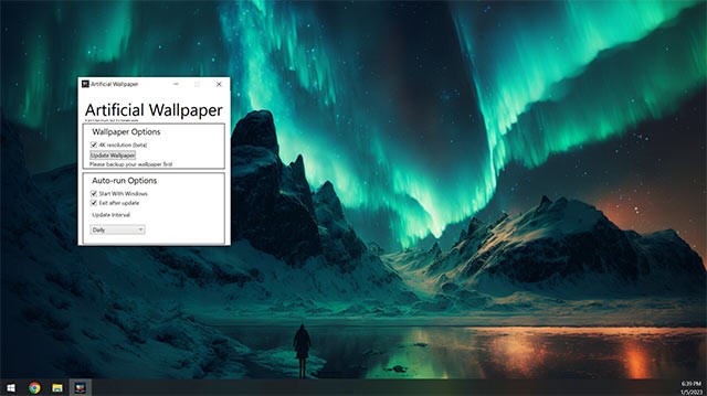 Cấu hình Artificial Wallpaper để khởi động cùng Windows hoặc thiết lập lịch đổi hình nền theo ngày, tuần, tháng...