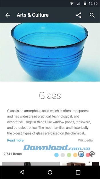 Giao diện sử dụng của ứng dụng Google Arts & Culture