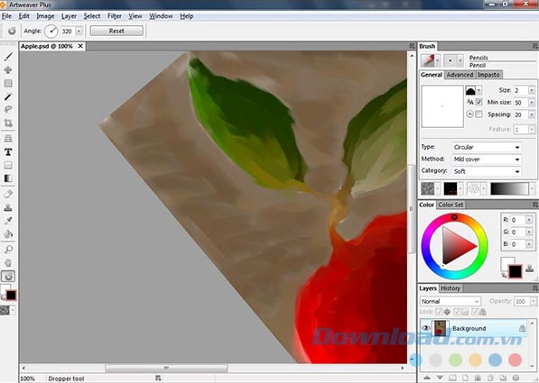 Giao diện Artweaver