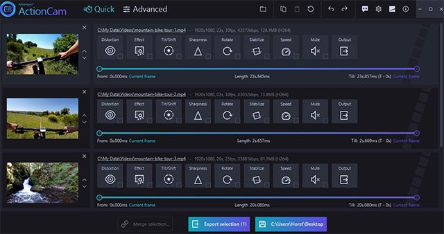 Bộ công cụ xử lý video hành động chuyên nghiệp và nhanh chóng