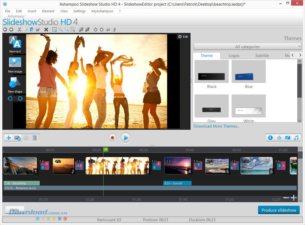 Giao diện chính của phần mềm