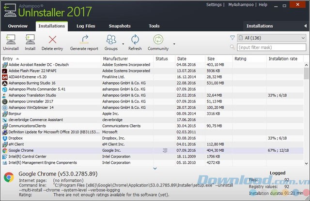 Gỡ phần mềm, dọn dẹp và tăng tốc máy tính