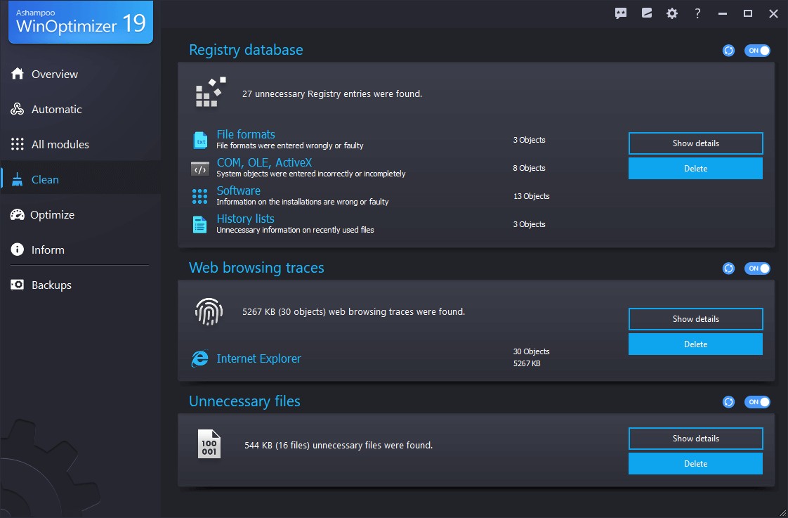 Ashampoo Winoptimizer 2021 - Dọn dẹp hệ thống