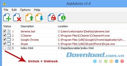 Cách bỏ chặn ứng dụng
