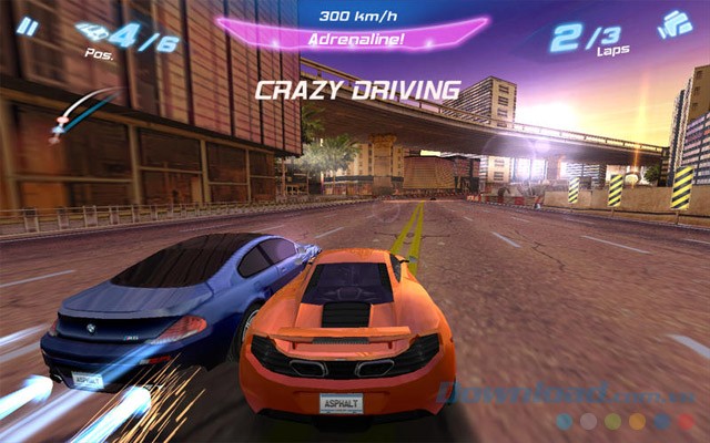 Cố gắng phi hết tốc lực khi chơi game đua xe Asphalt 6: Adrenaline cho Mac