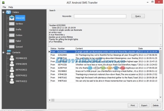 AST Android SMS Transfer