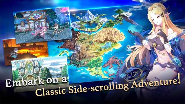 Khám phá thế giới mở rộng lớn của Astral Chronicles Android với vô số vùng đất tuyệt đẹp