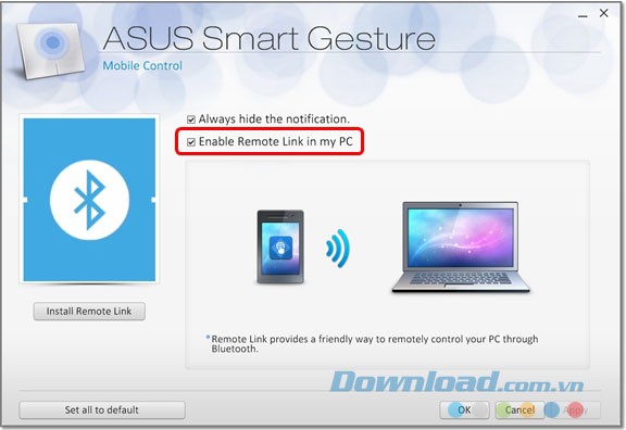 Phần mềm client cho ASUS Remote Link