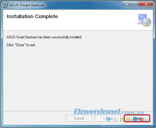 Hoàn thành quá trình cài đặt