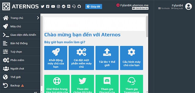 Aternos cung cấp các tính năng tạo Minecraft server, tùy chỉnh và nhiều hơn thế