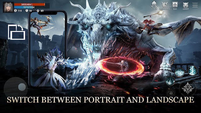 Thay đổi giữa chế độ chơi màn hình ngang hoặc dọc