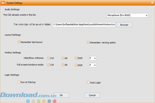 Các lựa chọn cài đặt phần mềm