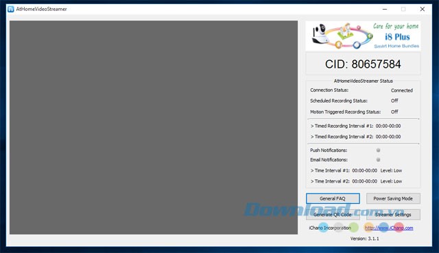 Giao diện ứng dụng AtHome Video Streamer