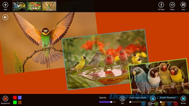 Các công cụ của ứng dụng