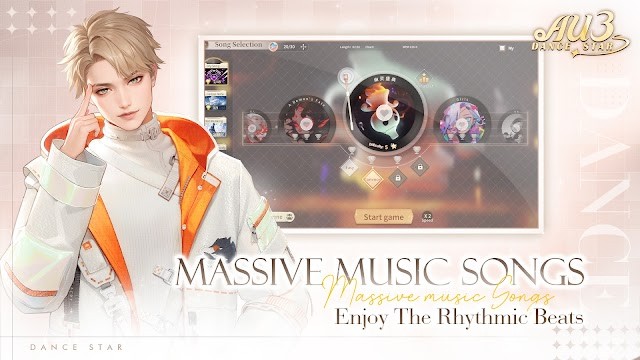 AU3 Dance Star có một thư viện âm nhạc rộng lớn