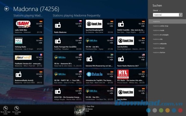 Lựa chọn các đài phát thanh theo nghệ sĩ bằng ứng dụng Audials Radio cho máy tính