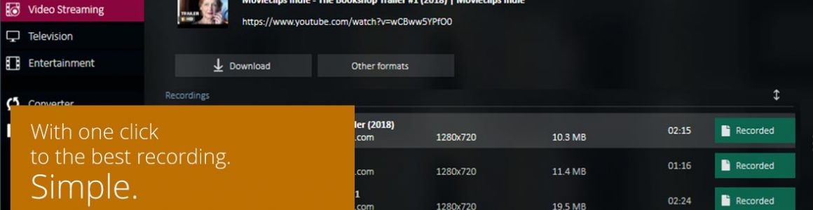 Audials Tunebite Platinum hoạt động đơn giản