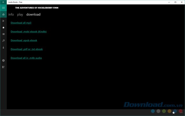 Các lựa chọn tải sách về máy