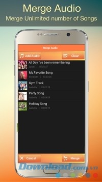 Audio MP3 Cutter Mix Converter and Make Ringtones cho Android hợp nhất âm thanh