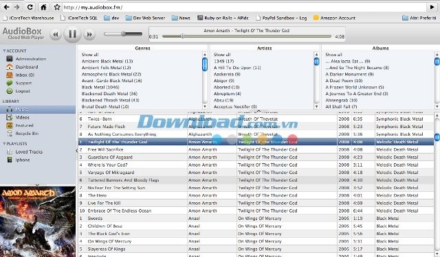 AudioBox - thư viện nhạc cá nhân trực tuyến