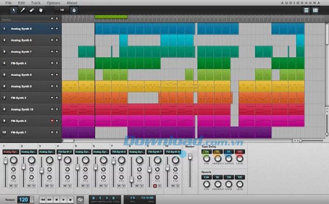 Mix nhạc với AudioSauna