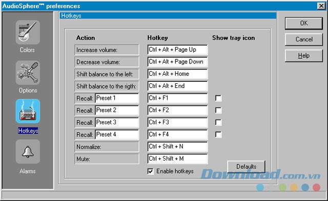 Cài đặt phím tắt