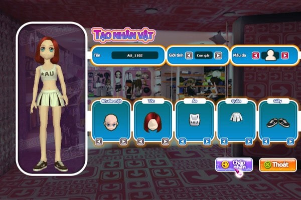 Tùy chỉnh ngoại hình nhân vật theo phong cách của riêng mình