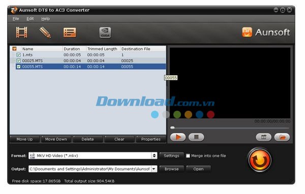 Aunsoft DTS to AC3 Converter