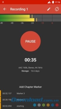 Ứng dụng ghi âm Auphonic Edit cho Android