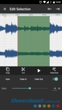 Auphonic Edit cho Android hỗ trợ thêm nhạc