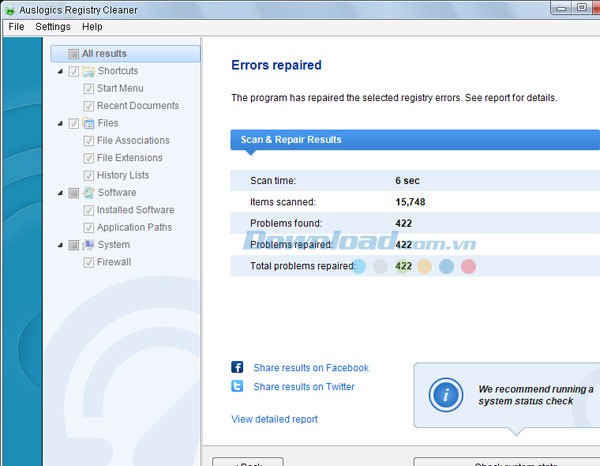 Auslogics Registry Cleaner