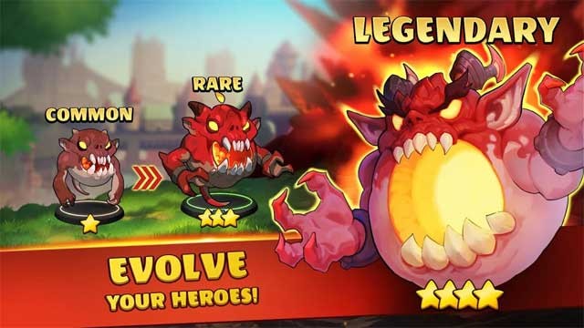 Nâng cấp kỹ năng cho anh hùng và biến họ thành huyền thoại