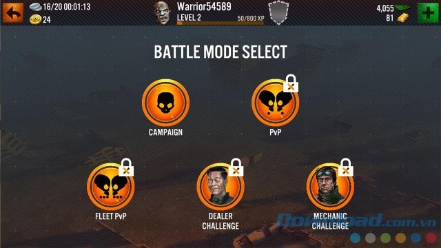 Lựa chọn chế độ chơi