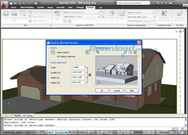 Giao diện AutoCAD 2010 trên Windows 7