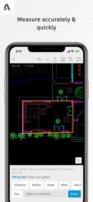 AutoCAD for iOS hỗ trợ đo đạc nhanh, chính xác
