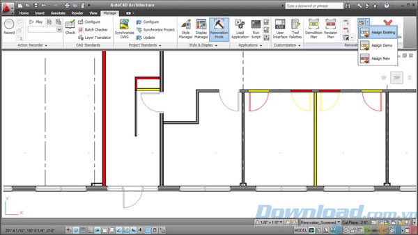 Công cụ cải tạo kiến trúc của AutoCAD Architecture