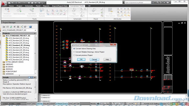 Tính năng hợp tác của AutoCAD Electrical