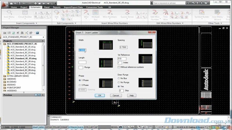 Vẽ PLC trong AutoCAD Electrical