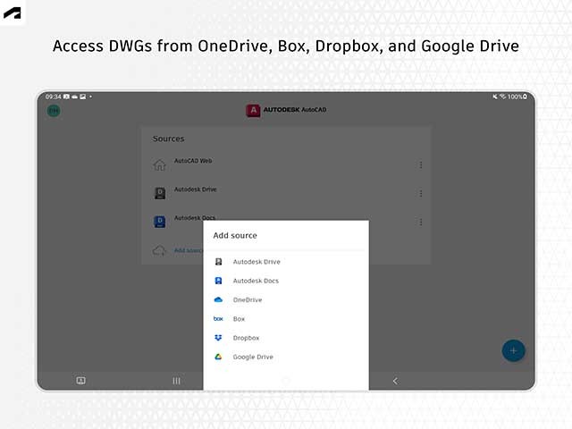 Xem và chỉnh sửa các tệp DWG từ Google Drive, Dropbox, Box và OneDrive