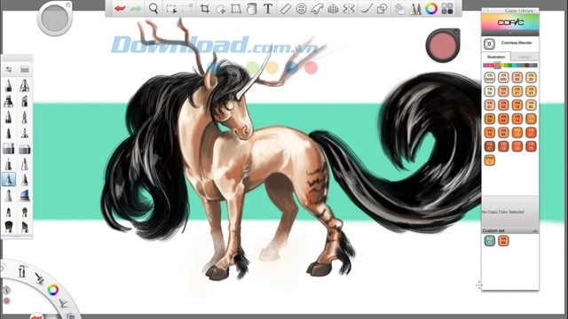 Giao diện phần mềm vẽ Autodesk Sketchbook