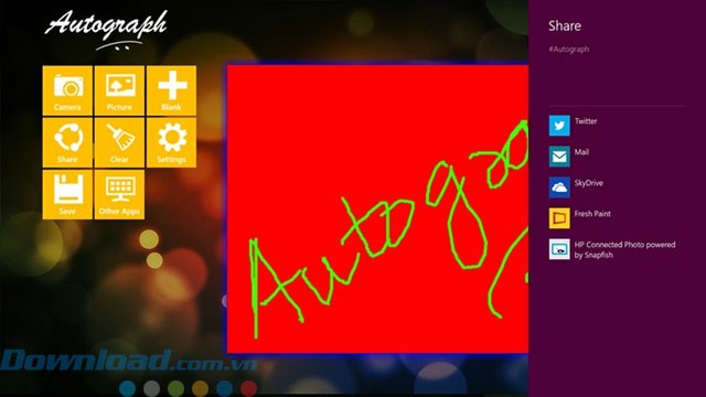 Chia sẻ chữ kí đã tạo