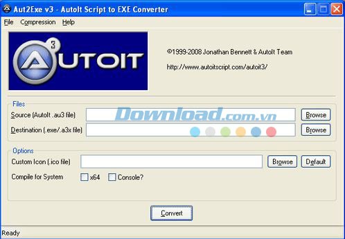 Chuyển sang file exe với AutoIt