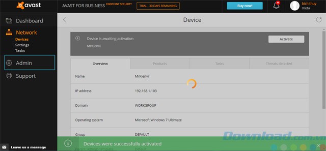 Kích hoạt thiết bị