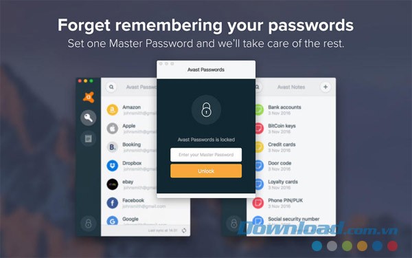 Avast Passwords cho Mac quản lý mật khẩu chuyên nghiệp và miễn phí